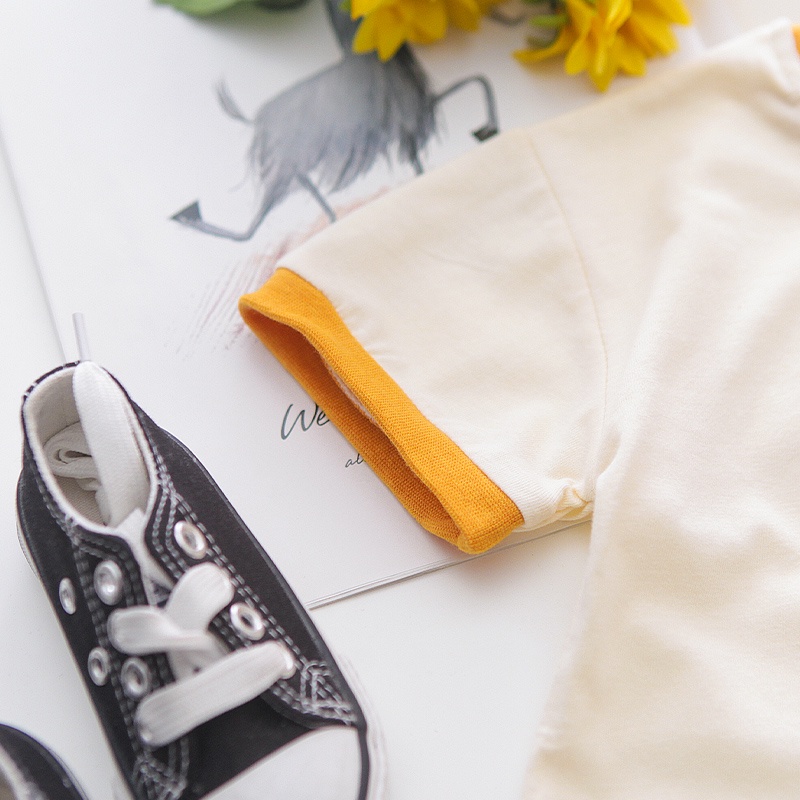 Áo Thun 100% Cotton Tay Ngắn In Họa Tiết Hoạt Hình Dễ Thương Thời Trang