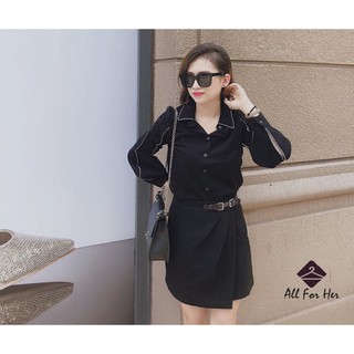 Áo sơ mi voan tay bồng cách điệu mẫu công sở mới 2019