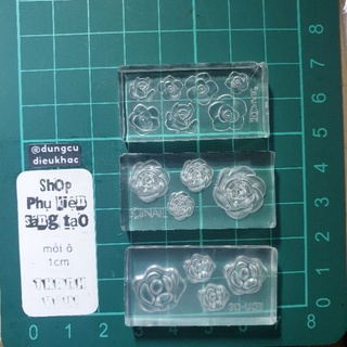 Khuôn silicon đắp bột- mẫu hoa hồng-hhl01