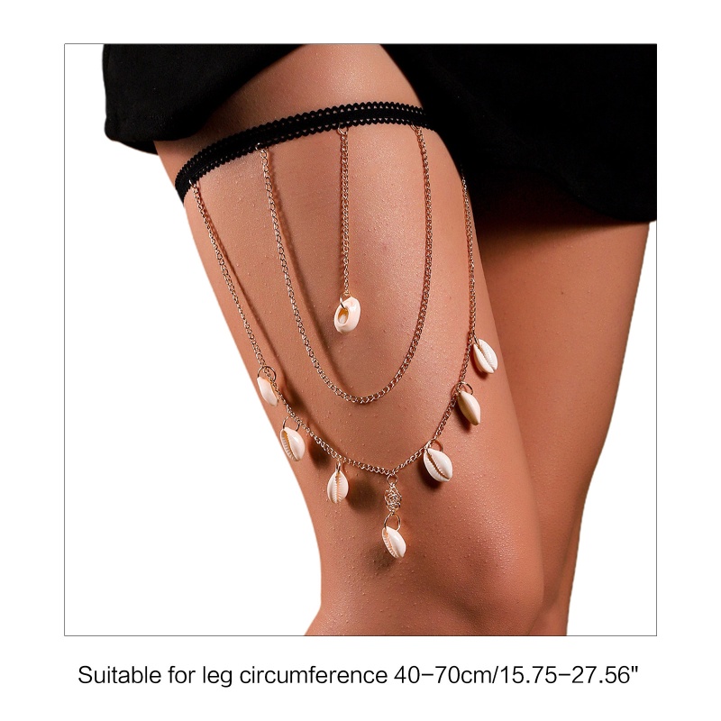 Chuỗi Đeo Chân Nhiều Lớp Lấp Lánh Phong Cách Boho Gợi Cảm Cho Nữ