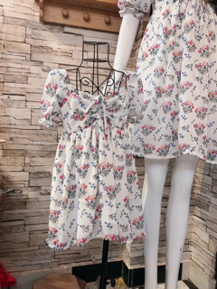 Set voan hoa nhí mẹ bé