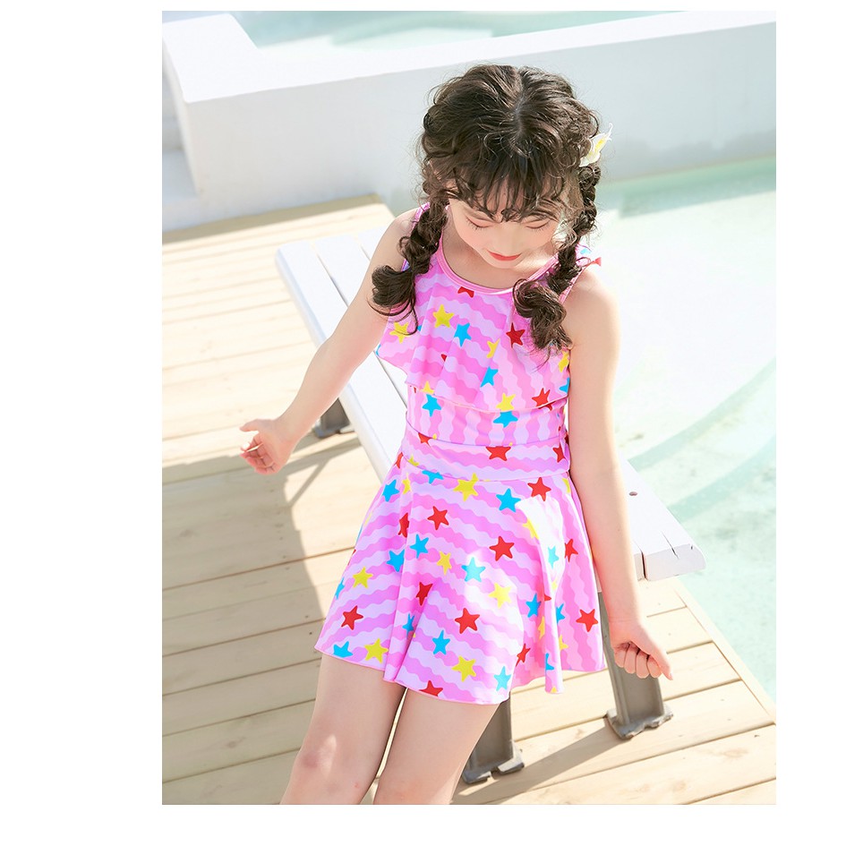 Bộ bơi bé gái size 25-50kg họa tiết ngôi sao