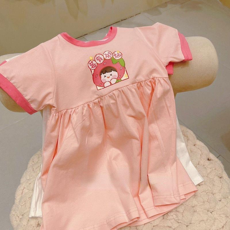 Đầm Công Chúa Mùa Hè Tay Ngắn Thời Trang Mùa Hè 2022 Cho Bé Gái