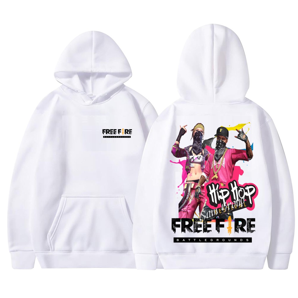 Áo Hoodie Màu Trắng Free Fire Thẻ Vô Cực Mùa 2