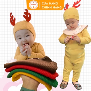 [Cao Cấp] Bộ Len Tăm Tuần Lộc siêu Ấm- Siêu Phẩm Mừng Giáng Sinh Cho Bé