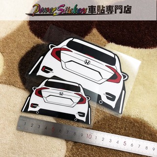 Miếng dán phản quang phù hợp cho xe hơi honda new civic thế hệ 10