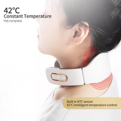 Máy massage cổ vai gáy cao cấp, CÓ CHƯỜM NÓNG 42 độ C - 4 đầu tiếp xúc, 6 chế độ mat xa,9 cường độ