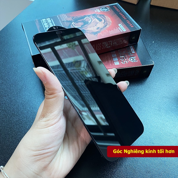 Kính cường lực iphone Chống nhìn trộm KingKong 4D 7plus/8plus/X/Xs/Xsmax/11promax/11/Xr/12/12pro/12promax/13/13promax