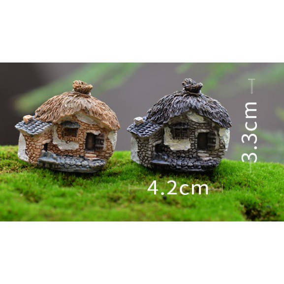 Phụ kiện tiểu cảnh giá rẻ_NH81_Nhà mái rơm