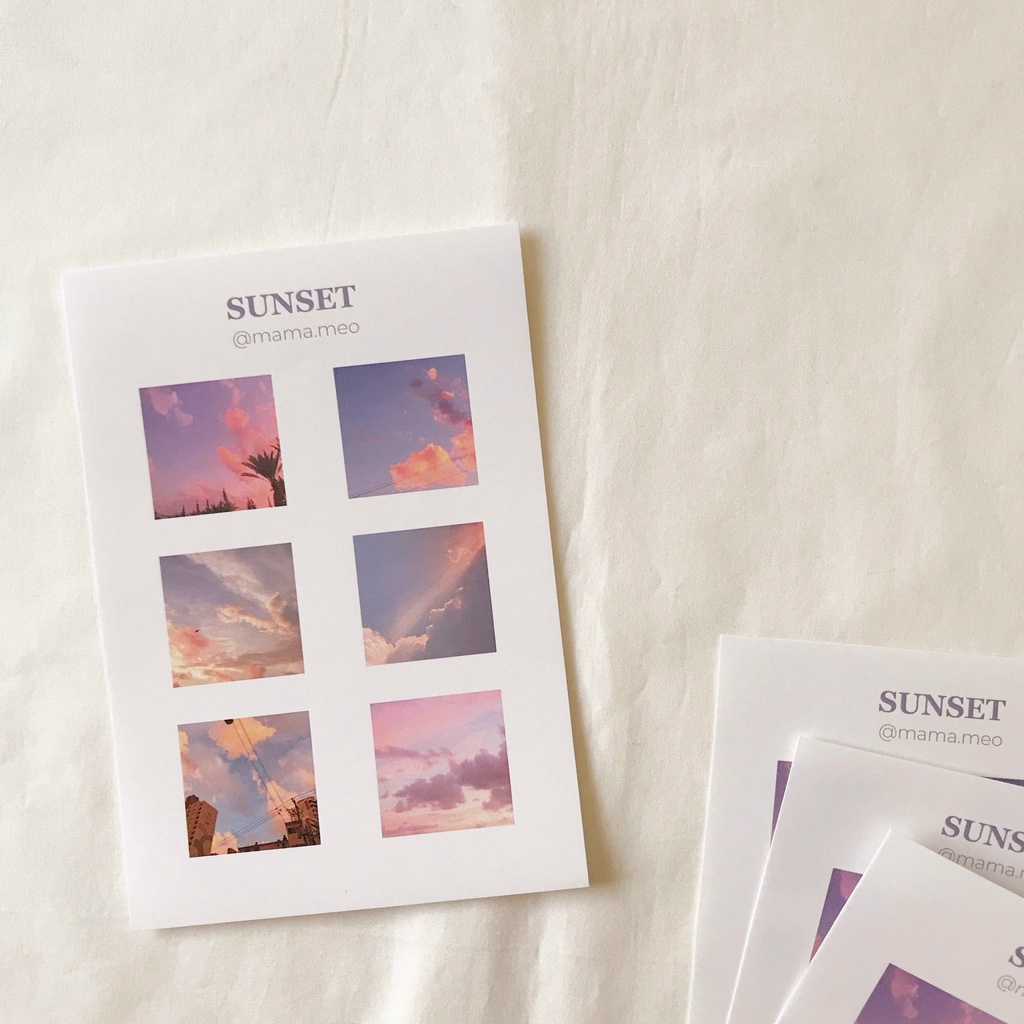 Sunset Sticker Hình Dán Trang Trí Sổ Tay | Bullet Journal
