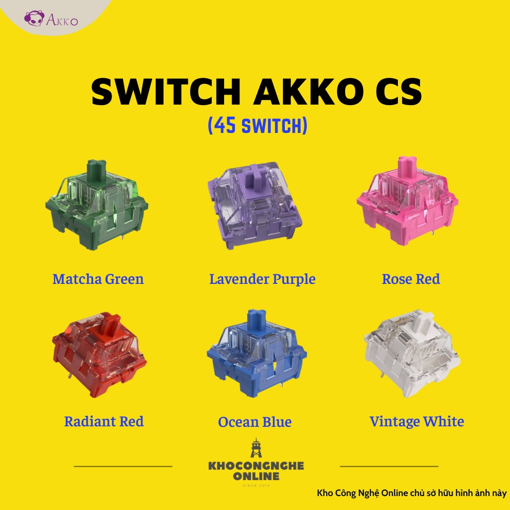 [Chính hãng] Switch lẻ thay nóng cho bàn phím cơ AKKO CS switch| Jelly switch &amp; TTC switch - Hàng mới 100%