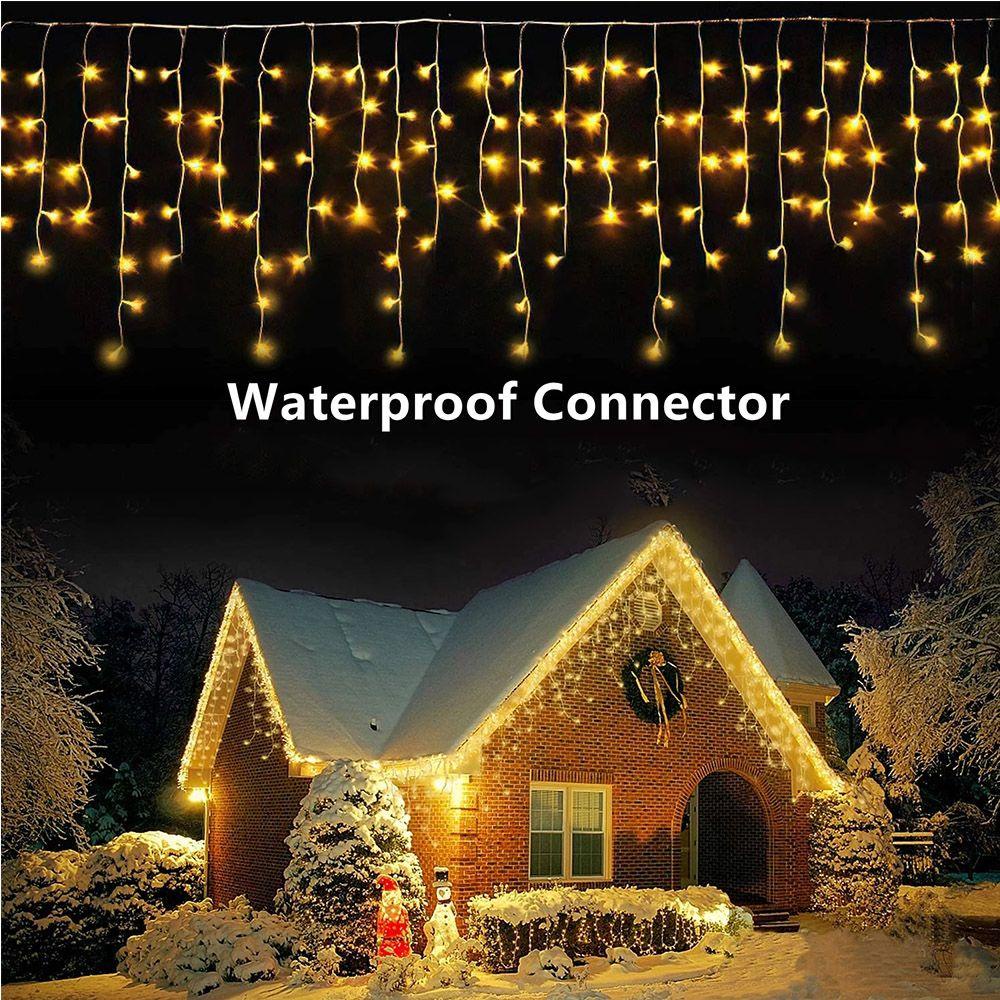1 Dây Đèn LED Hình Vòng Hoa Trang Trí Sân Vườn