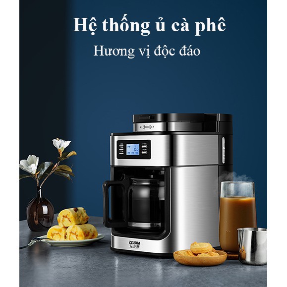 Máy pha cà phê nguyên chất tự động hai trong một, 3 mức độ loãng, vừa, mạnh tiện lợi