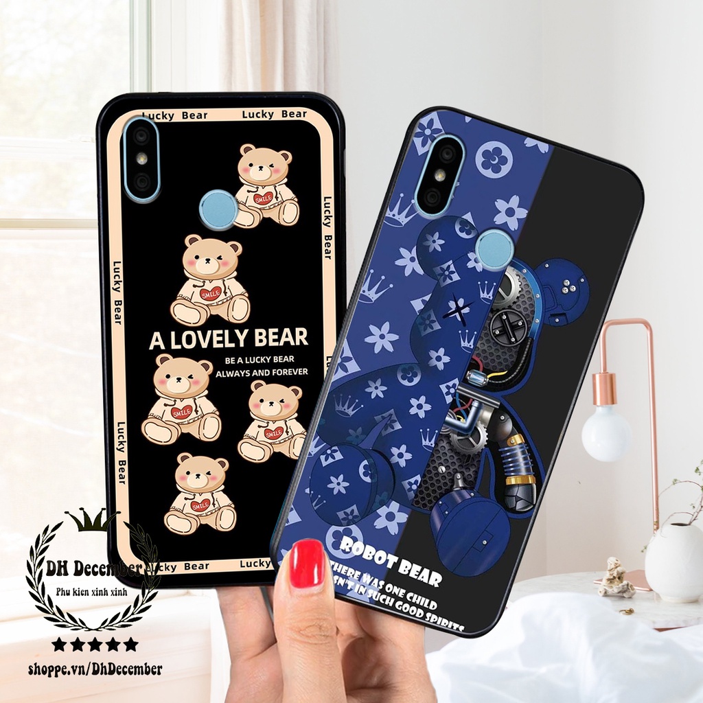 Ốp lưng Xiaomi REDMI 6 PRO / MI A2 LITE in hình 3D lucky, gấu Brick xinh xắn - KHÔNG NÊN BỎ LỠ