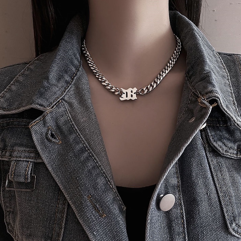 Dây chuyền thép titan phong cách hip hop thời trang cho nữ
