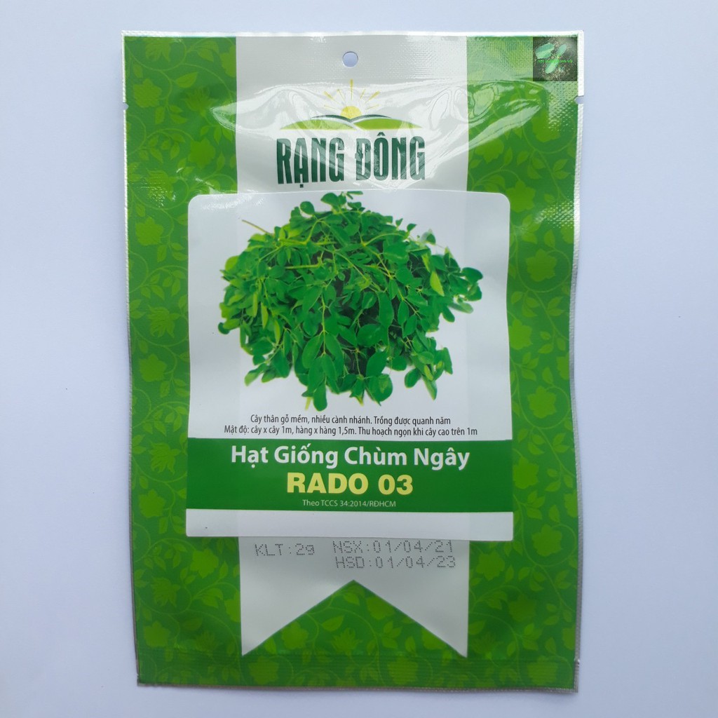 [Seeds] Hạt giống cây chùm ngây Rado, đóng gói 2g, dễ trồng, giàu dinh dưỡng