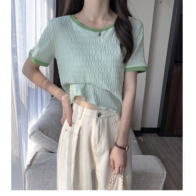 Áo chiffon Tay Ngắn Dáng Ôm Thời Trang Cho Nữ WT-TX-454
