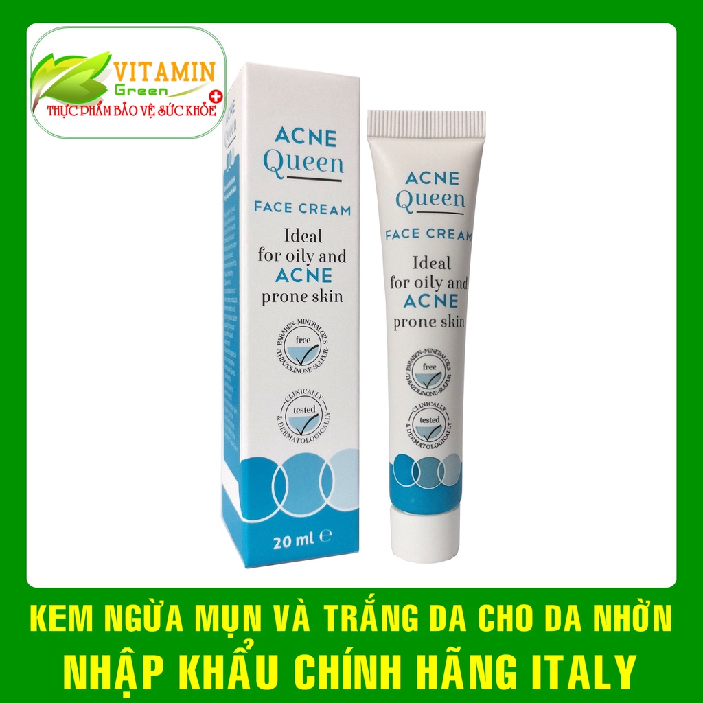 KEM NGỪA MỤN, TRẮNG DA ACNE QUEEN CREAM LÝ TƯỞNG CHO DA NHỜN | NHẬP KHẢU CHÍNH HÃNG TÂY BAN NHA