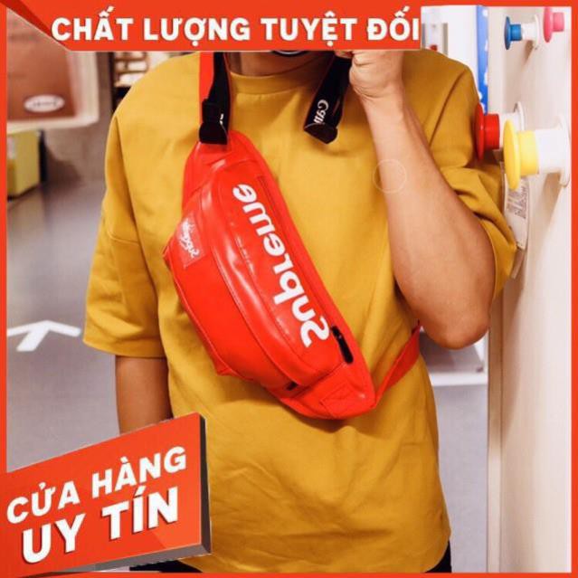 [ FLASH SALE ] Túi Đeo Chéo Da Supreme Loại Chất Đẹp ❤️freeship❤️ Nhiều Ngăn, Chống Nước Tốt, Quai Khóa Bền RiBô