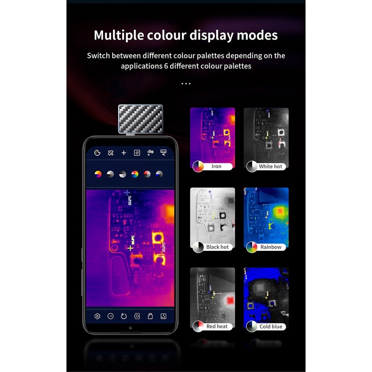 Cam nhiệt Qianli IR Eye kết nối Android hỗ trợ sửa chữa pan chập, dò nguồn, ăn dòng