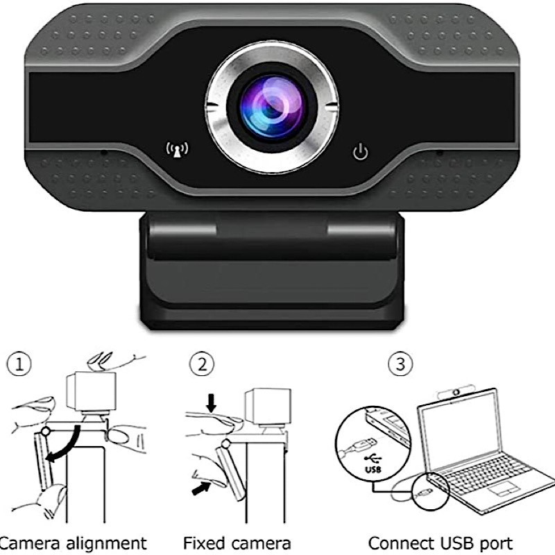 (Bảo hành 06 tháng) Webcam Kẹp 1080P Full HD V8 Màn Hình Tích Hợp Míc - Webcam Máy Tính Hỗ Trợ Học Trực Tuyến, để bàn