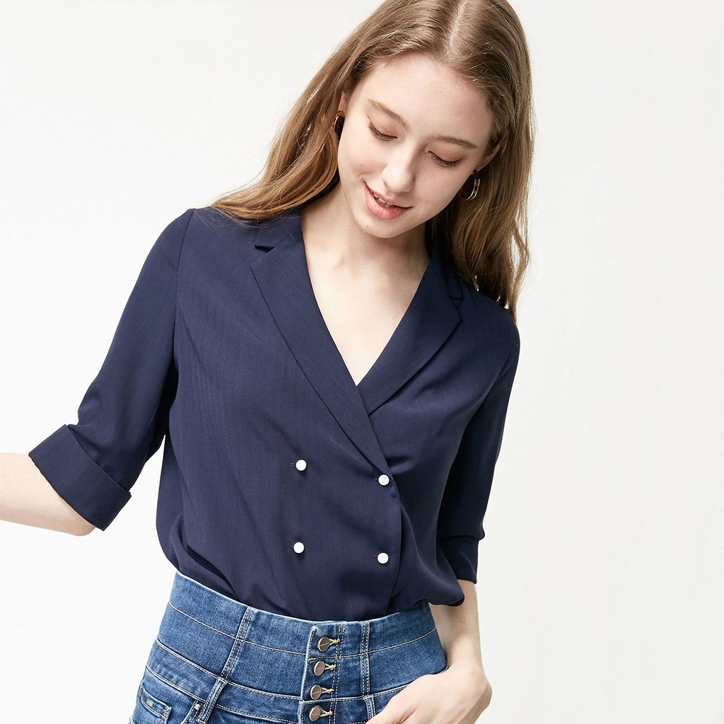 Áo Blazer Nữ Áo Vest Tay Lửng Phong Cách Công Sở Mẫu 2021 1 lớp Màu Xanh Hiện Đại