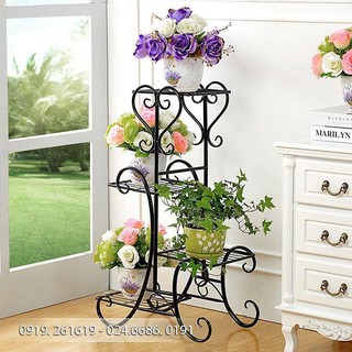 Kệ để chậu hoa, cây cảnh 4 tầng