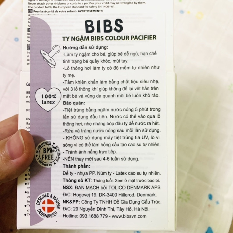 BIBS Colour - Ti giả/ ti ngậm cao su cao cấp Đan Mạch siêu mềm mại(tặng nắp trứng)