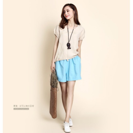 Quần sooc dáng váy cotton nhiều màu đẹp xinh | BigBuy360 - bigbuy360.vn