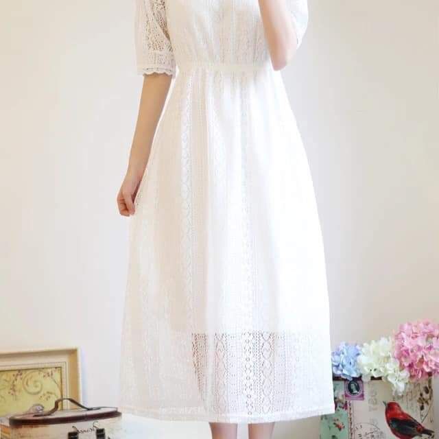 Váy reng trắng