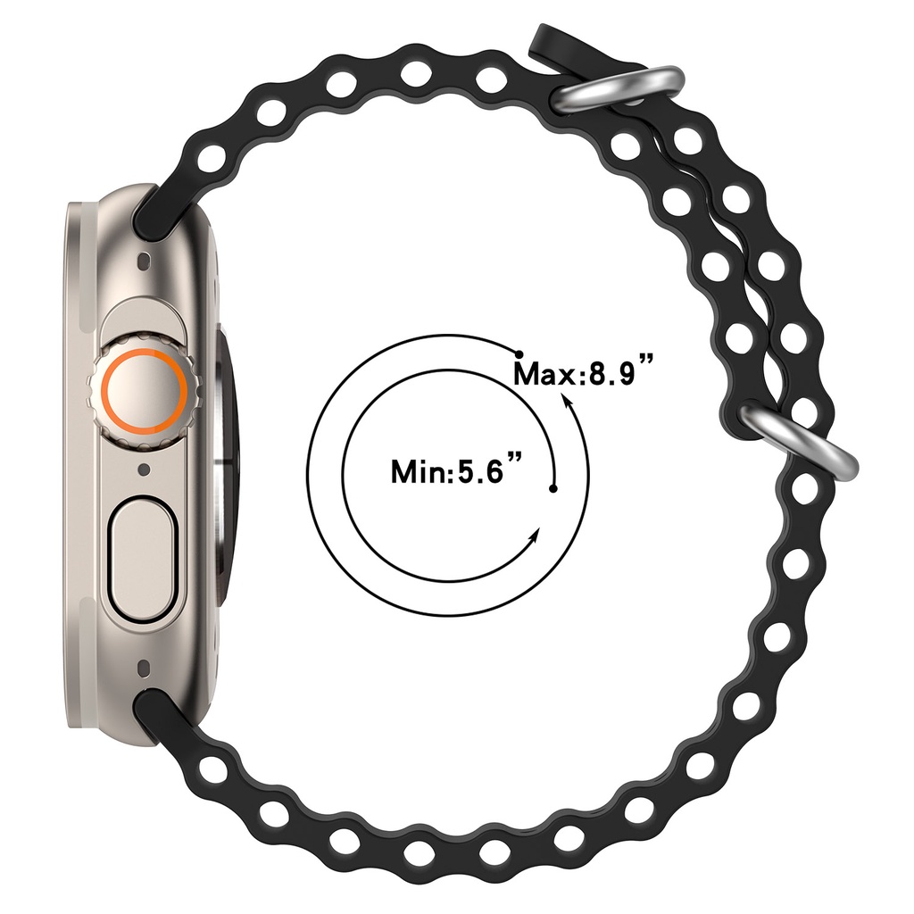 Dây Đeo Silicone Cho Đồng Hồ Thông Minh Apple watch Series 8 7 SE 6 5 4 Ultra 49mm 45mm 41mm