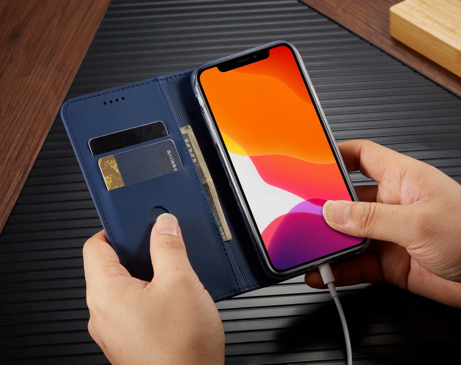 Bao da điện thoại nắp lật kèm ví nam châm cho IPhone 12 Pro Max Mini 11 SE 2020 6s plus 7 8 XR XS Max