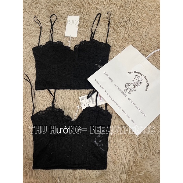 CÓ SẴN - ÁO CORSET BRA ĐEN / BE ZARA AUTH S M
