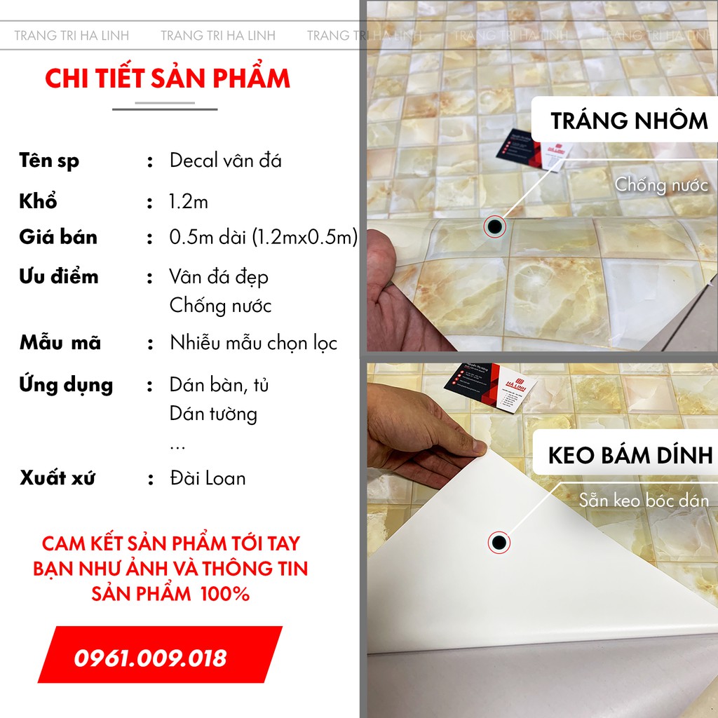 Giấy dán giả đá dán bếp chống dầu mỡ, decal vân đá nhiều mẫu dán mặt bàn, tủ, tường đẹp giá rẻ - Trang Trí Hà Linh | BigBuy360 - bigbuy360.vn