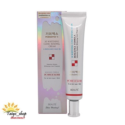 Kem dưỡng trắng ngừa nám tàn nhang Melasma -X 3D Whitening Clinic Cream