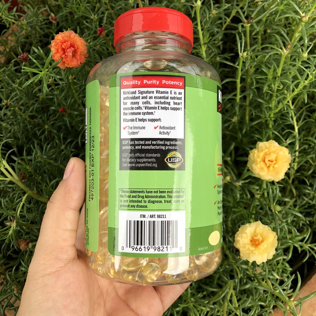 ❤ [Quận 3] Viên Uống Vitamin E Kirkland 500 viên Mỹ [Date 12/2025]