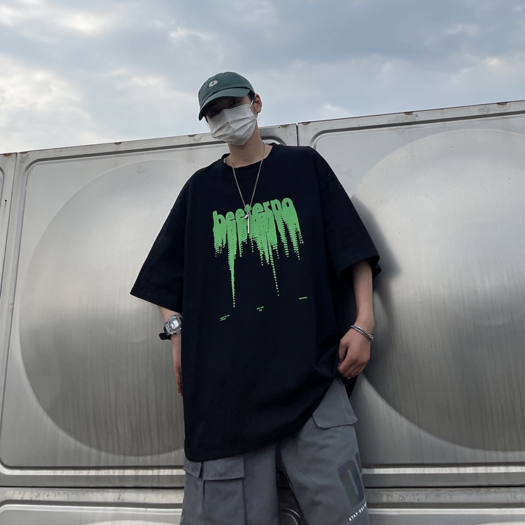 Áo Thun Ngắn Tay In Chữ Thời Trang Mùa Hè Dành Cho Nam