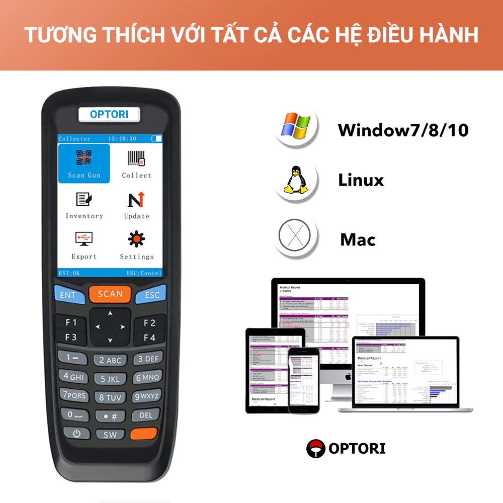Máy quét mã vạch PDA – Máy kiểm kho PDA – Máy PDA M100