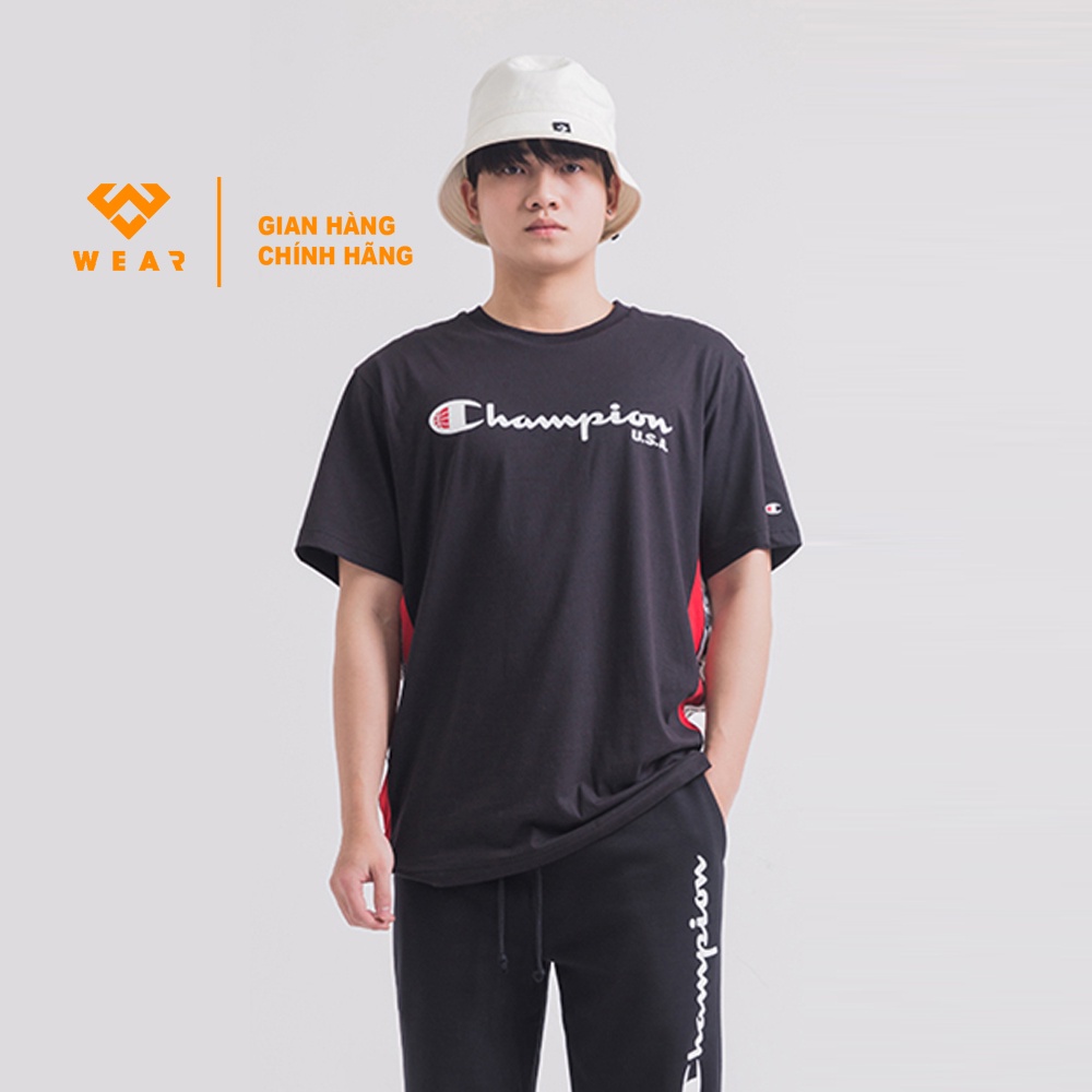 Áo Champion EU CMP USA Tee - Black - 216896BLK