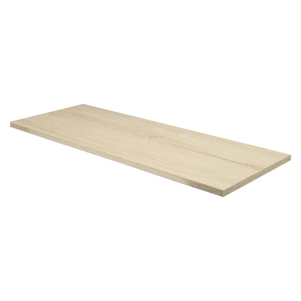 HomeBase STACKO Bộ Kệ gỗ trang trí treo tường kèm 2 giá đỡ kệ W30xD80xH1.6cm kệ màu gỗ sồi + giá đỡ trắng
