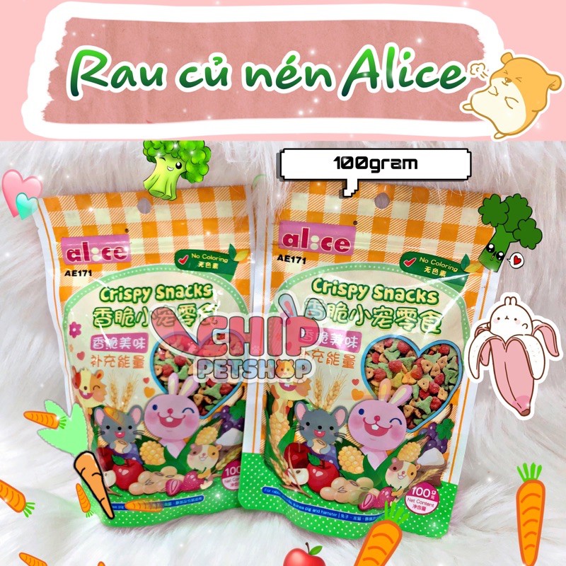 Rau củ sấy - Nén Alice [Hamster/Thỏ/Bọ...]