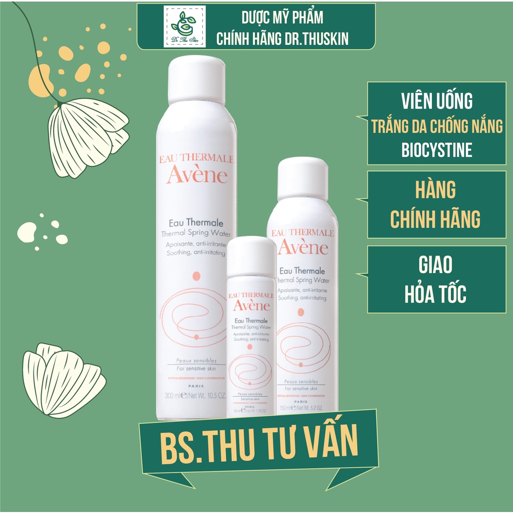 Xịt Khoáng Avène Chính Hãng Cấp Nước, Làm Dịu 300ml Thermal Spring Water