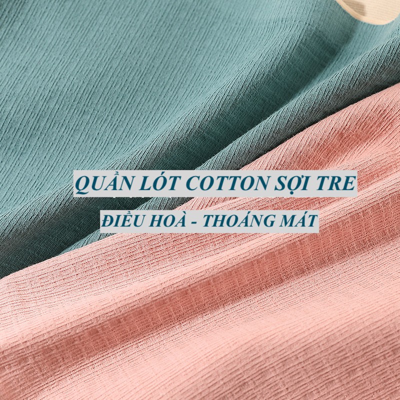 QUẦN LÓT NỮ COTTON SỢI TRE VANVENE CẠP VỪA-KHÔNG ĐƯỜNG MAY-CHỐNG HẰN VIỀN KHÁNG KHUẨN CHỐNG VIÊM NHIỄM ĐỦ SIZE M-XL Q337