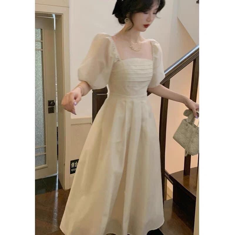 [Ảnh thật/Video]Đầm Annababy dự tiệc sang chảnh Đầm dáng dài xếp li ngực form thướt tha nhẹ nhàng