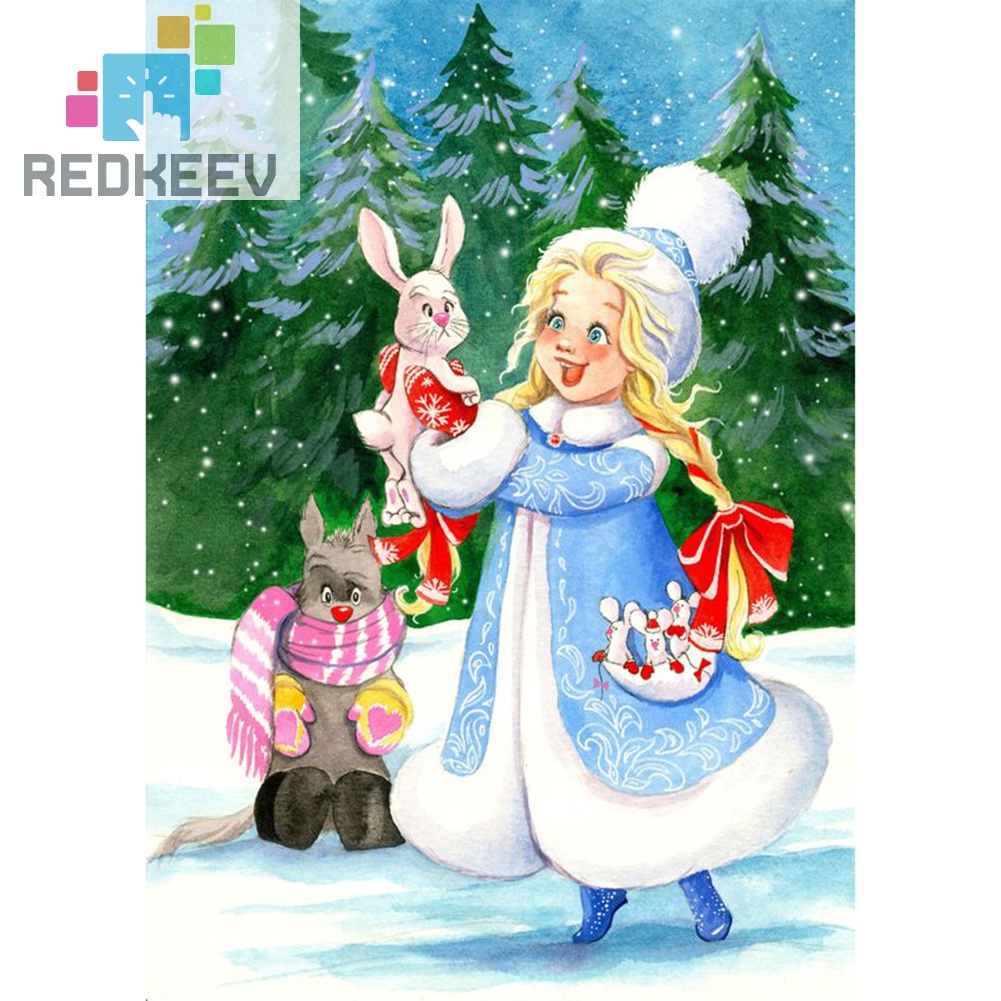 Tranh thêu chữ thập hình công chúa Redkeev 11CT
