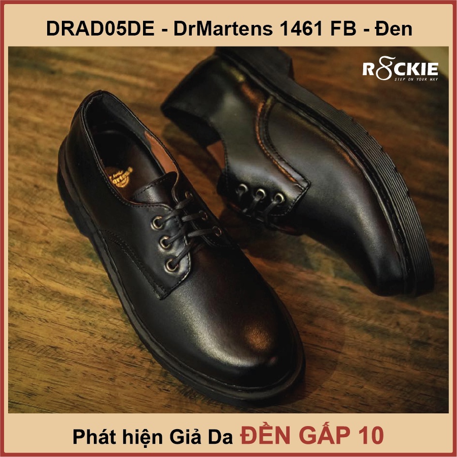 Giày nam da thật Dr Martens 1461- Da nappa cao cấp nhập khẩu - FullBlack - DRAD05DE - R8ckie