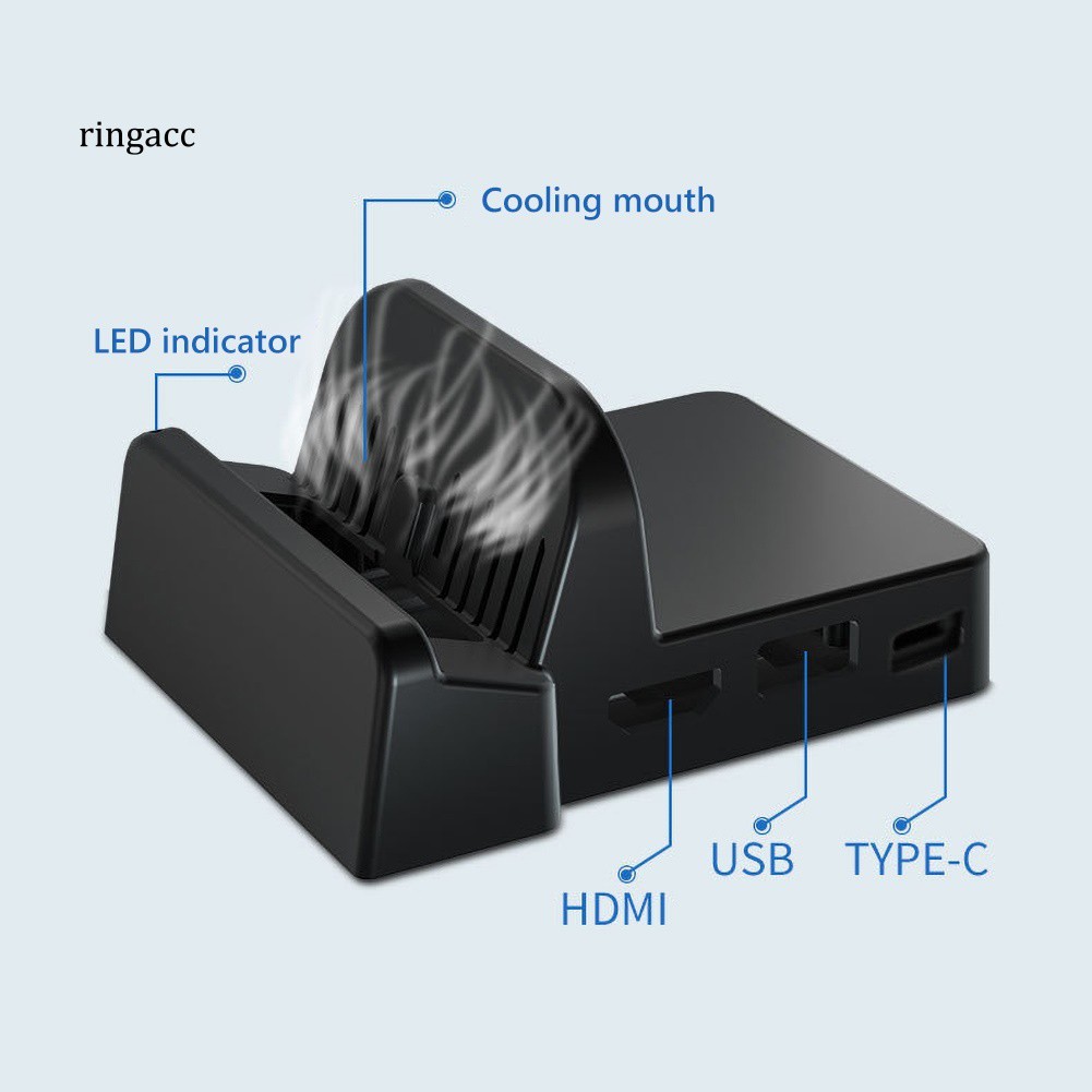 Đế sạc kiêm đế tản nhiệt cho tay cầm điều khiển chơi game NS Switch thiết kế dễ mang theo DIY