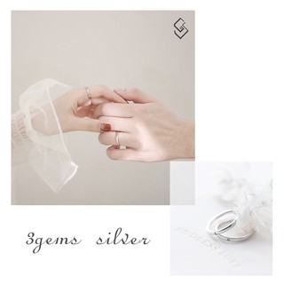 Nhẫn bạc đôi mặt trăng- mặt trời, bạc 925 cao cấp _ 3gems silver