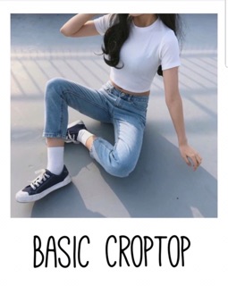Áo croptop ôm cổ trụ