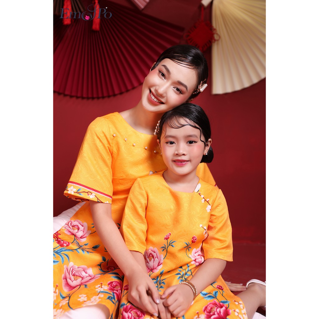 Áo dài cách tân cho nữ Emspo xẻ tà dáng lửng SMM2413